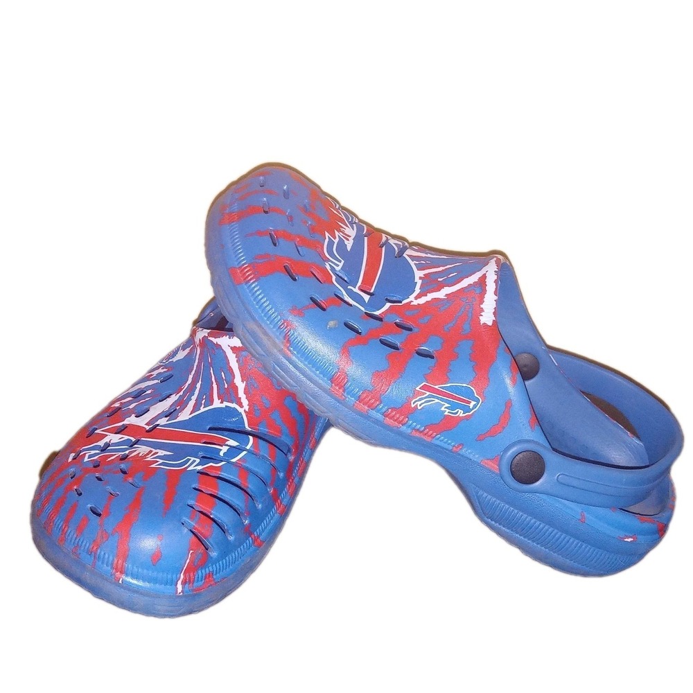 Buffalo Bills FOCO Croc Style Slip On Clogs SZ 9/10 Mens Football Sandals Shoes